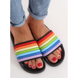 Pantuflas arcoíris negras T325P Negro multicolor 1