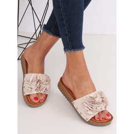 Pantuflas de mujer beige F191 Beige 2