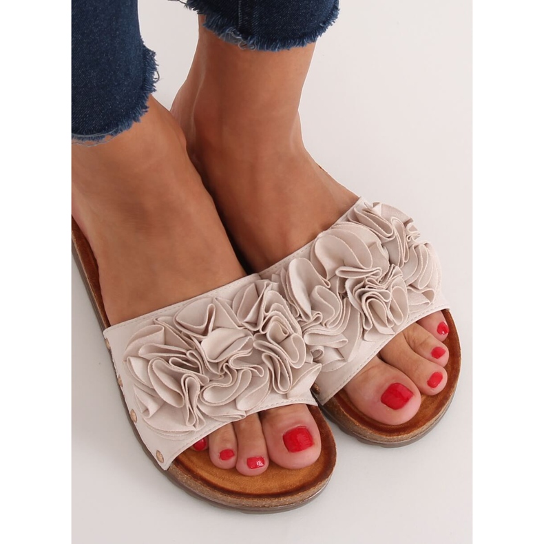 Pantuflas de mujer beige F191 Beige 1