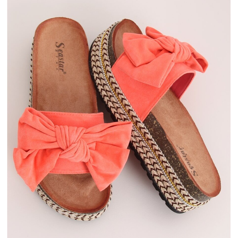 Coral CK137P Zapatillas de coral con suela alta naranja 1