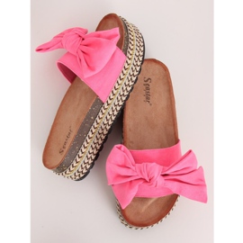 Pink CK137P Pantuflas de suela alta Fushie rosado 1