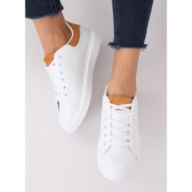 Zapatillas de mujer blancas LA85P Camel blanco 2 Zapatillas de mujer blancas LA85P Camel blanco 2