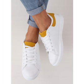 Zapatillas de mujer blancas LA85P Amarillo blanco 2 Zapatillas de mujer blancas LA85P Amarillo blanco 2