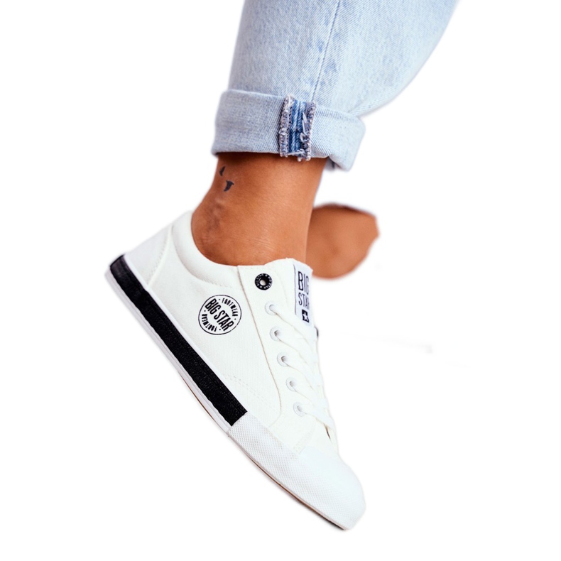 Zapatillas de Mujer Big Star White FF274228 blanco negro 2
