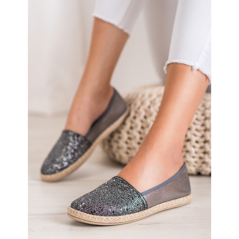 SHELOVET Slipons brillantes gris 2