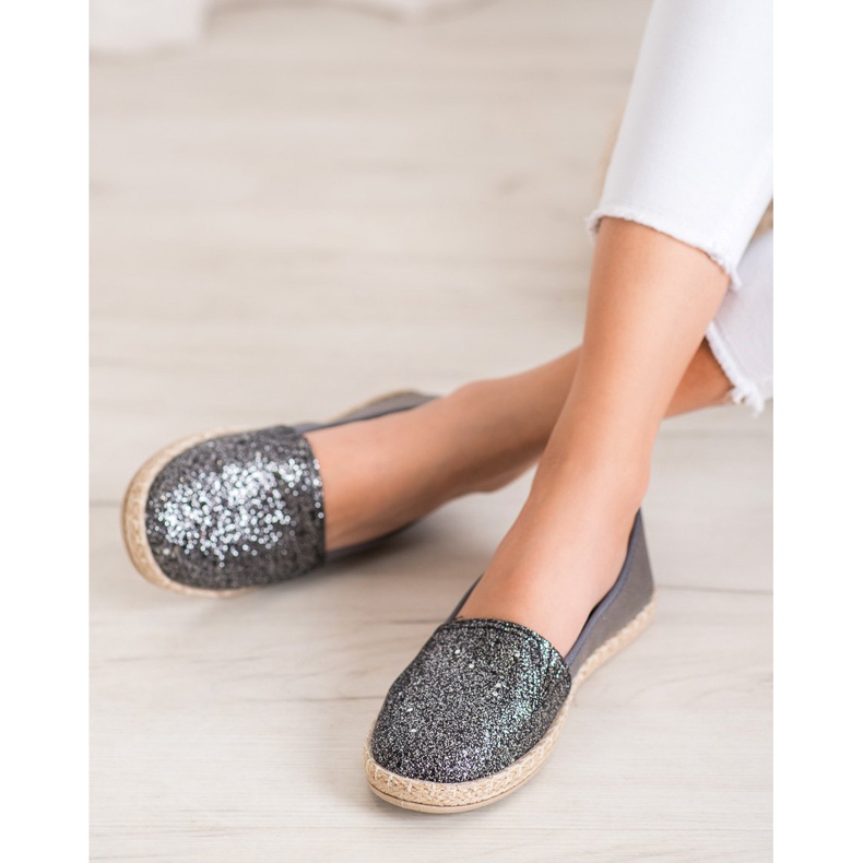 SHELOVET Slipons brillantes gris 1