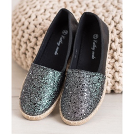 SHELOVET Slipons brillantes negro gris 4