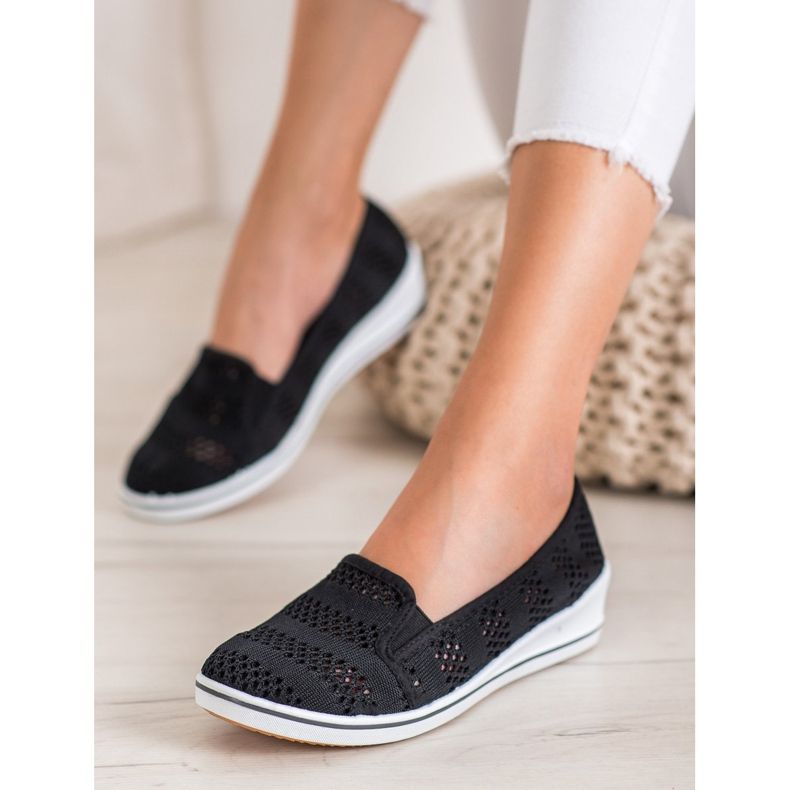 SHELOVET Bailarinas caladas negro 1 SHELOVET Bailarinas caladas negro 1