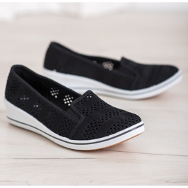 SHELOVET Bailarinas caladas negro 2