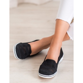 SHELOVET Bailarinas caladas negro 5
