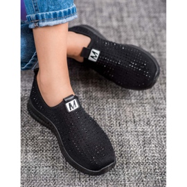 SHELOVET Slipons con cristales negro 1