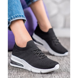 SHELOVET Zapatillas Textiles Negras negro 4