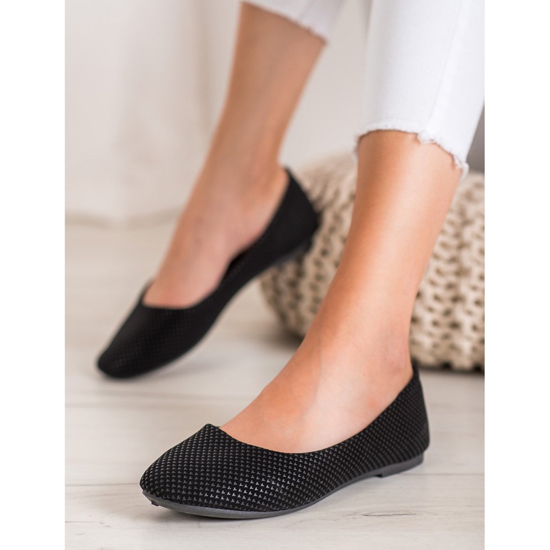 BAOLIKANG Bailarina negra con estampado negro 2