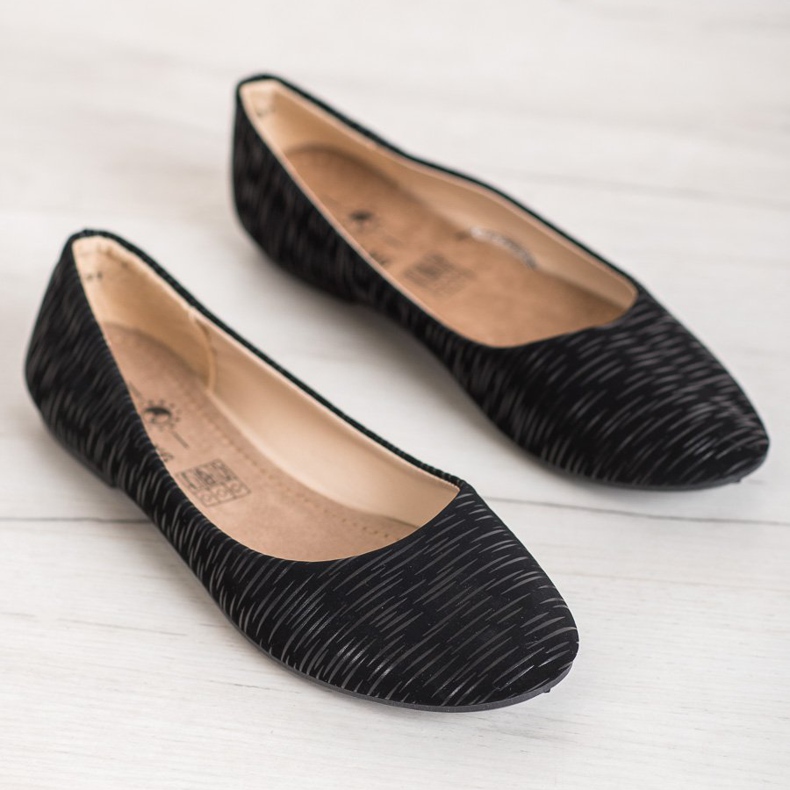 BAOLIKANG Bailarina negra con estampado negro 2