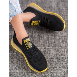 SHELOVET Zapatillas con suela amarilla negro 4