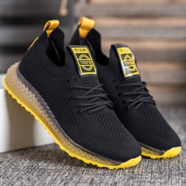 SHELOVET Zapatillas con suela amarilla negro 3