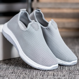 Renda Slipons calados en la plataforma gris 3