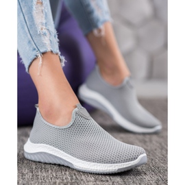Renda Slipons calados en la plataforma gris 4