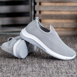 Renda Slipons calados en la plataforma gris 2
