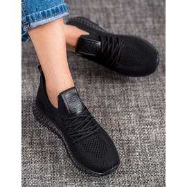 SHELOVET Zapatillas con suela transparente negro 1