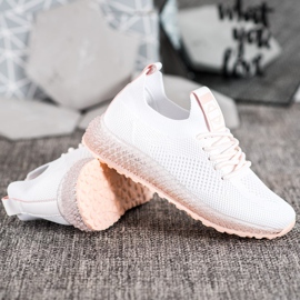 SHELOVET Zapatillas con suela transparente blanco 1