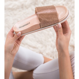 Creamberry'S Pantuflas Doradas Con Cristales dorado 1 Creamberry'S Pantuflas Doradas Con Cristales dorado 1