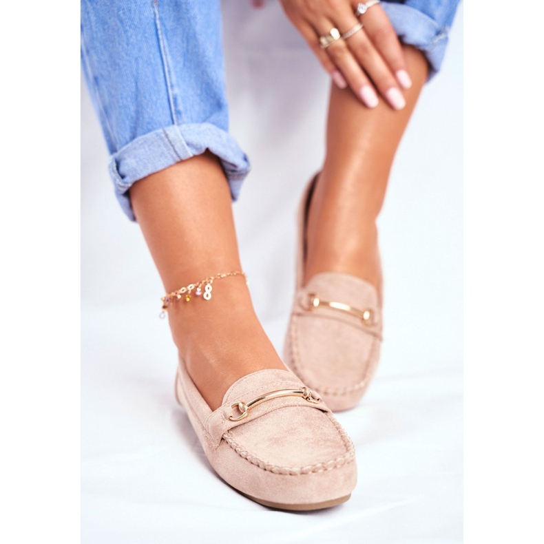 BUGO Mocasines Mujer Ante Beige Dive 1