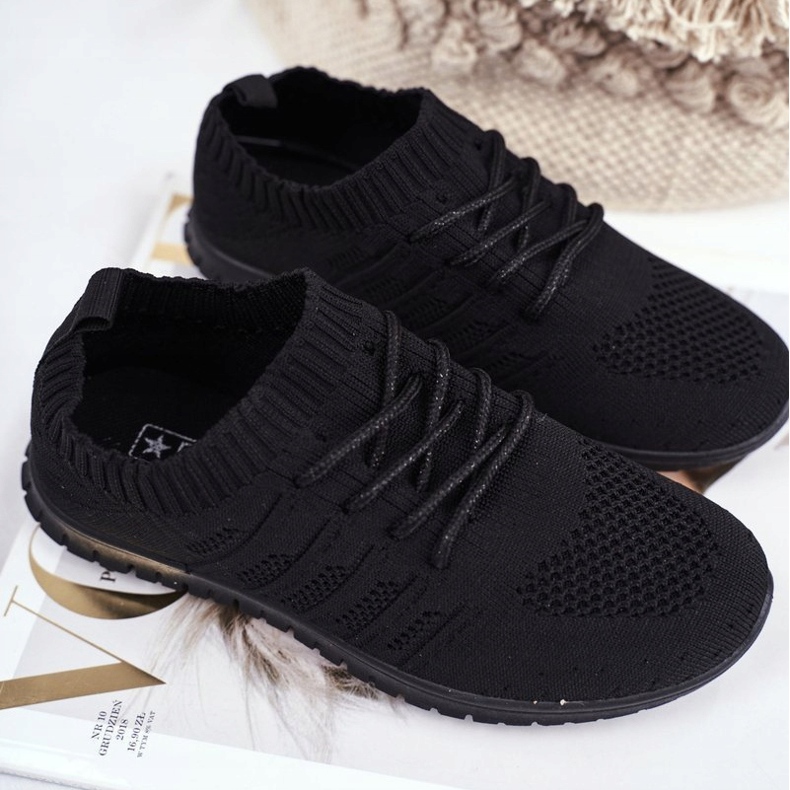 EVE Zapatos deportivos negros para niños Filip Black 1