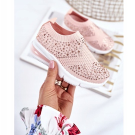 FRROCK Zapatillas Deportivas Infantiles Con Circonita Rosa Linda rosado 3