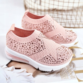 FRROCK Zapatillas Deportivas Infantiles Con Circonita Rosa Linda rosado 2