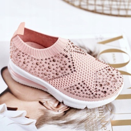 FRROCK Zapatillas Deportivas Infantiles Con Circonita Rosa Linda rosado 1