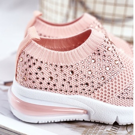 FRROCK Zapatillas Deportivas Infantiles Con Circonita Rosa Linda rosado 5