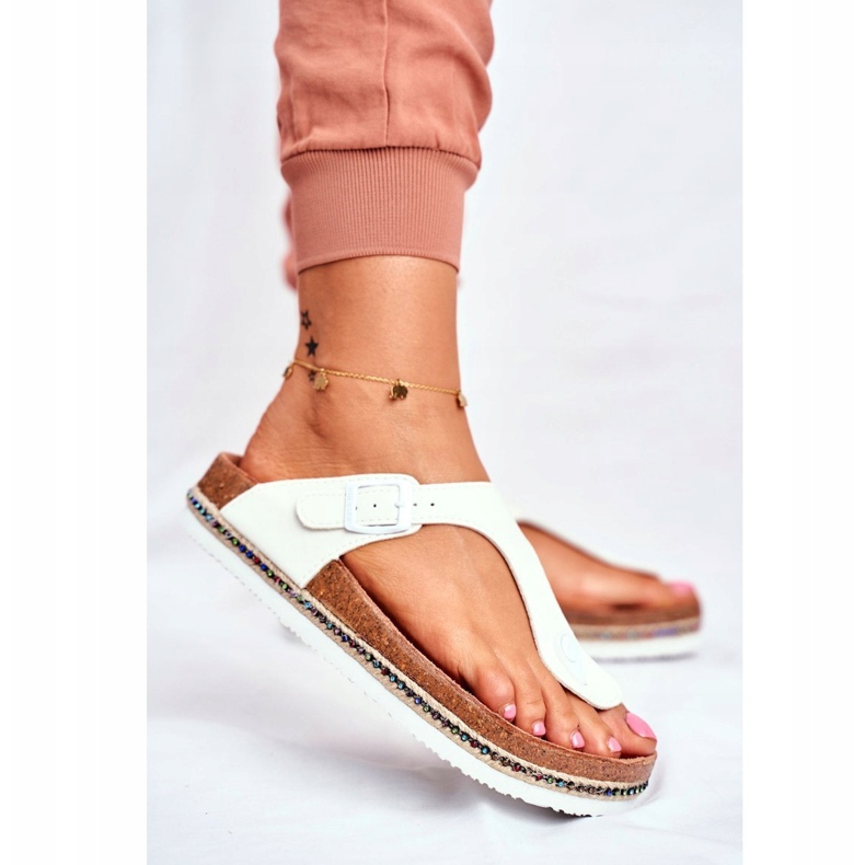 Chanclas de mujer Big Star White FF274631 blanco 1
