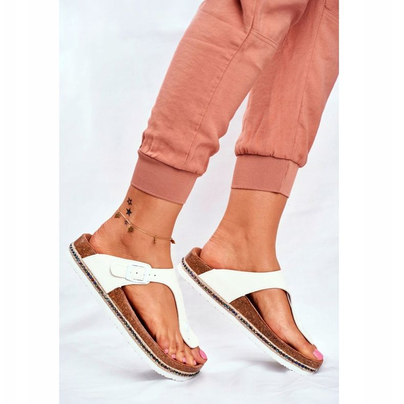 Chanclas de mujer Big Star White FF274631 blanco 2