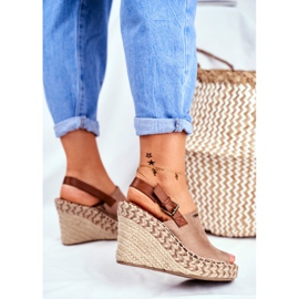 Sandalias Mujer Con Cuña Big Star Beige FF274982 3