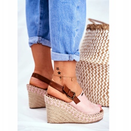Sandalias de mujer con cuña Big Star Pink FF274984 rosado 3
