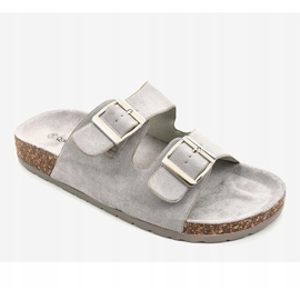 Zapatillas grises con hebilla BL3100-SF 1