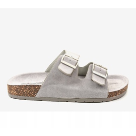 Zapatillas grises con hebilla BL3100-SF 2