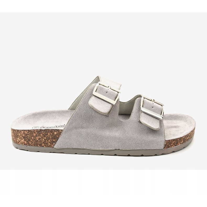 Zapatillas grises con hebilla BL3100-SF 2