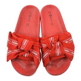 Pantuflas rojas de moda casual 218-207 rojo 3