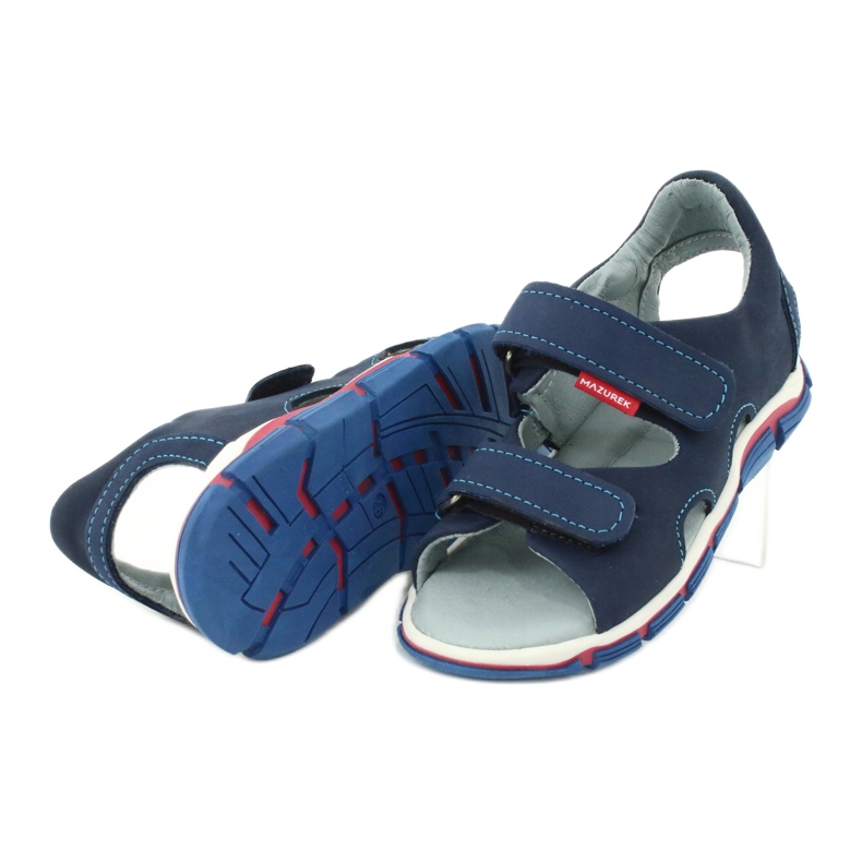 Sandalias velcro Mazurek 314 azul marino 4