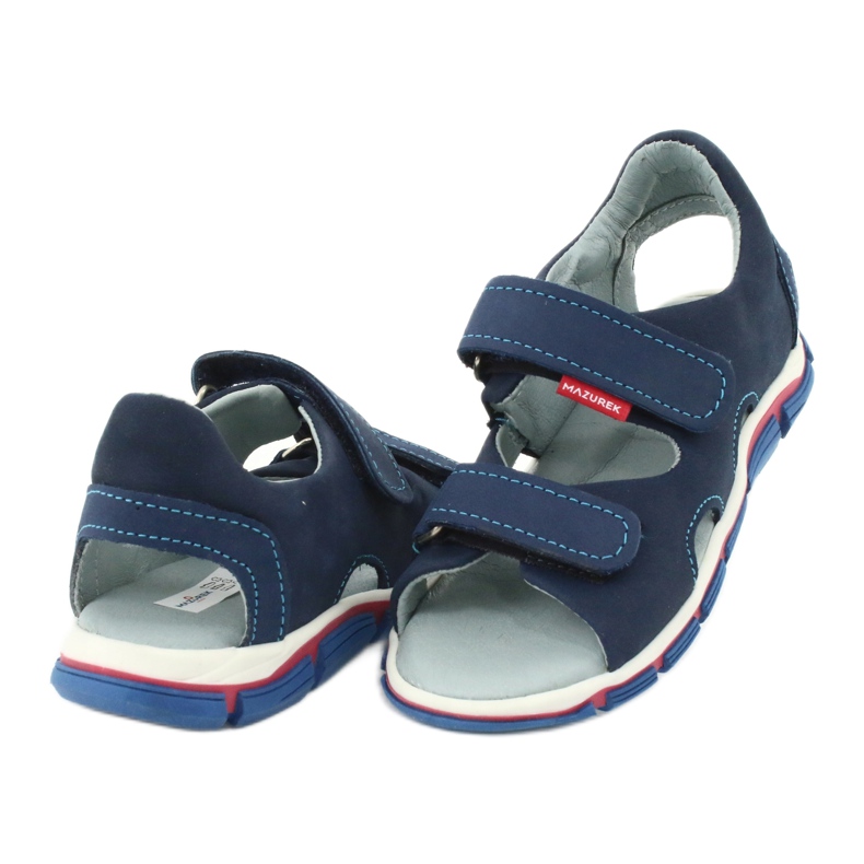 Sandalias velcro Mazurek 314 azul marino 3