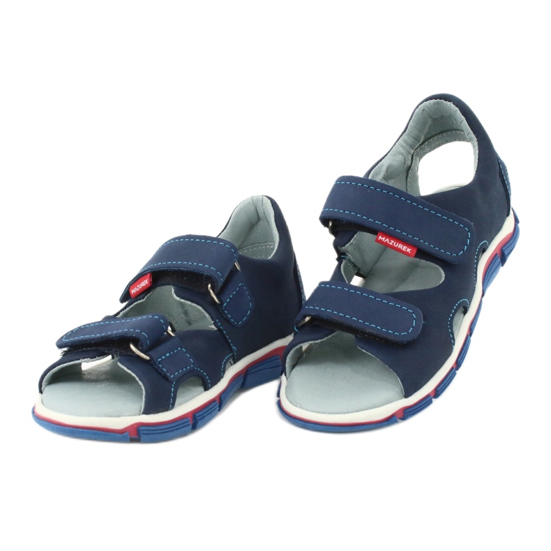 Sandalias velcro Mazurek 314 azul marino 2