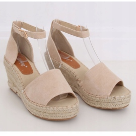 Alpargatas con cuña beige TU147 Beige 1