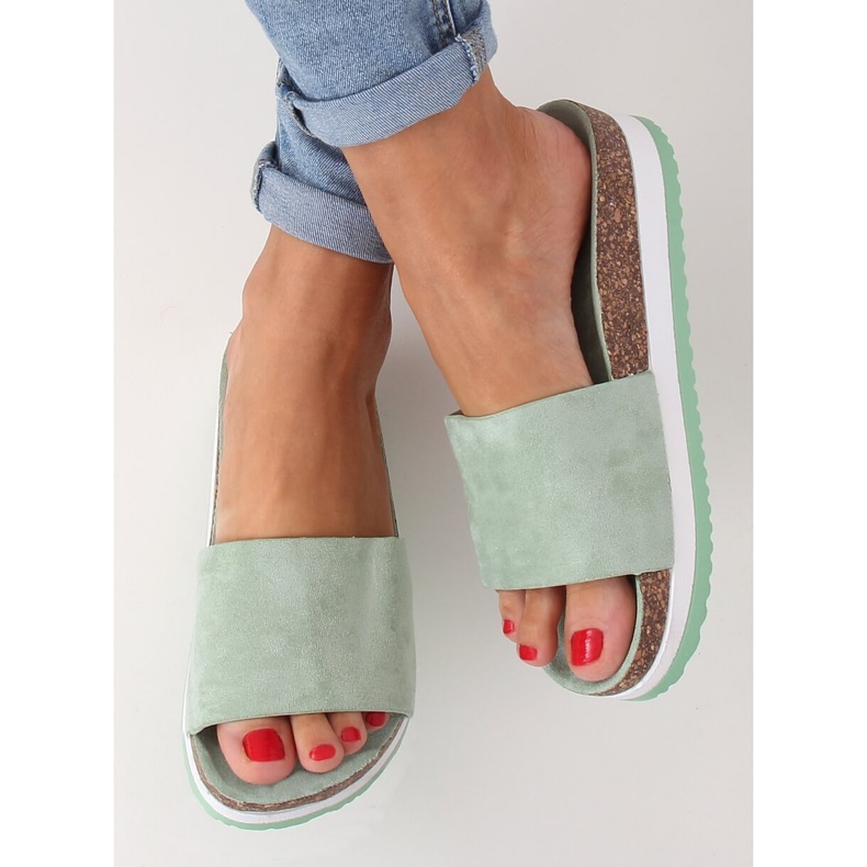 Pantuflas de mujer aguamarina CK184P Verde 1