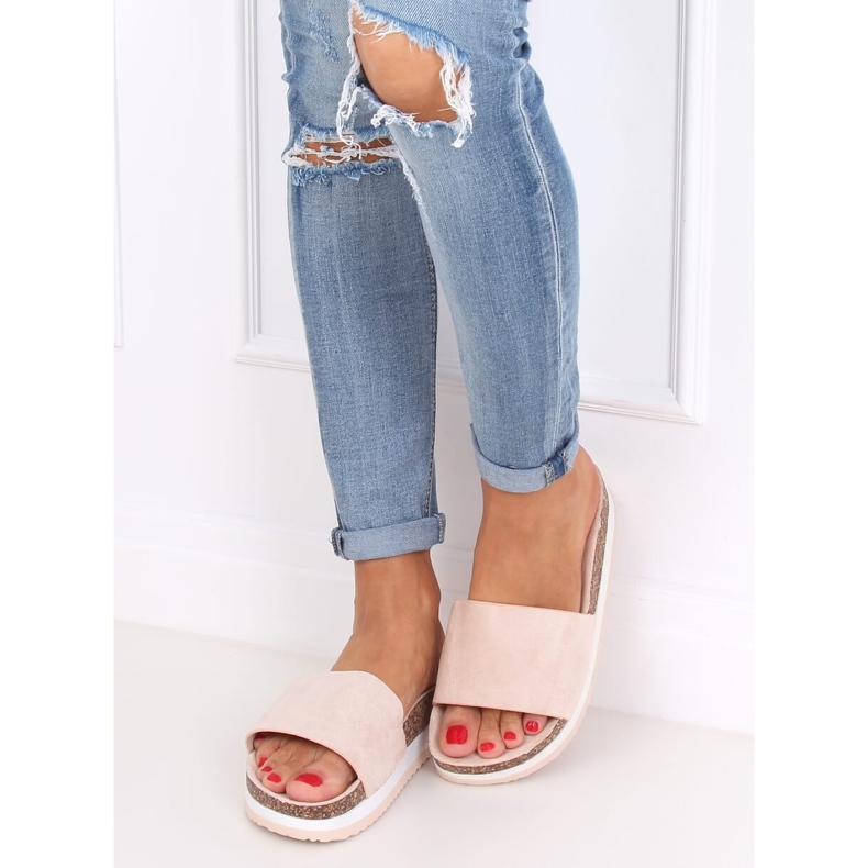 Pantuflas beige de mujer CK184P Beige 2