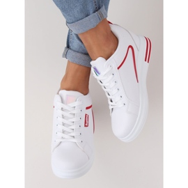 Zapatillas blancas en la cuña NB337 Rojo blanco 1
