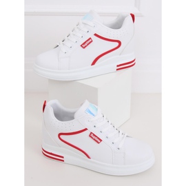 Zapatillas blancas en la cuña NB337 Rojo blanco 3