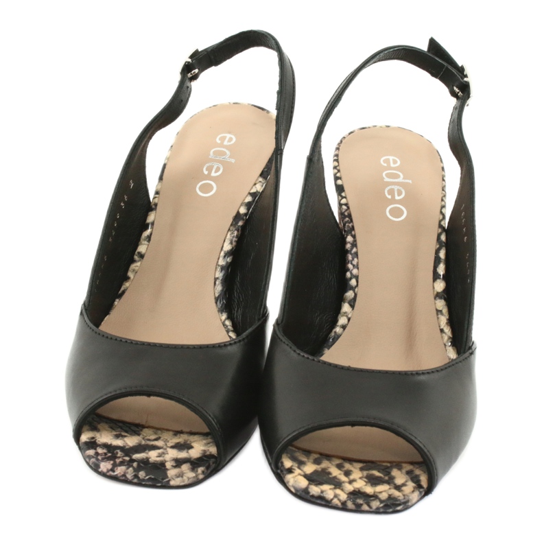 Edeo Sandalias mujer negro / animal 3499A-1193 5