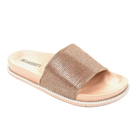 Zapatilla champagne brillante RL216 dorado 1